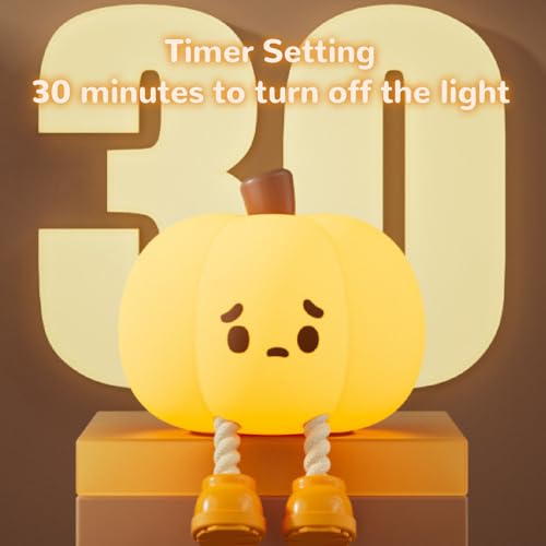 Lámpara de noche silicona calabaza FTVOGUE táctil miniatura 6
