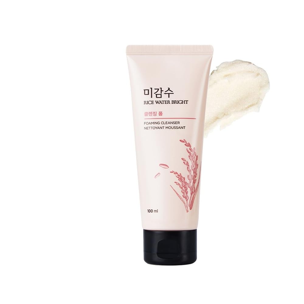 Rice Water Bright Foaming Face Wash 100ml | Face Wash for Glowing Skin | Cleanser for Uneven Skin Tone | Korean Skin Care For Oily skin