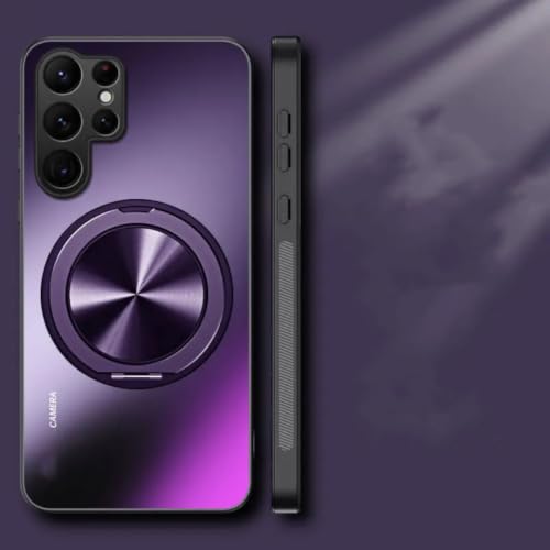 Coque Samsung S23 Plus magnétique antichoc violette et protection rigide mate