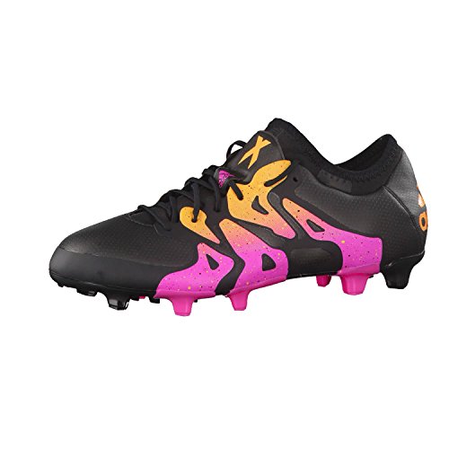 adidas Men's X 15.1 FG/AG Football Boots, Schwarz (Core Black/Shock Pink/Solar Gold), 10 UK