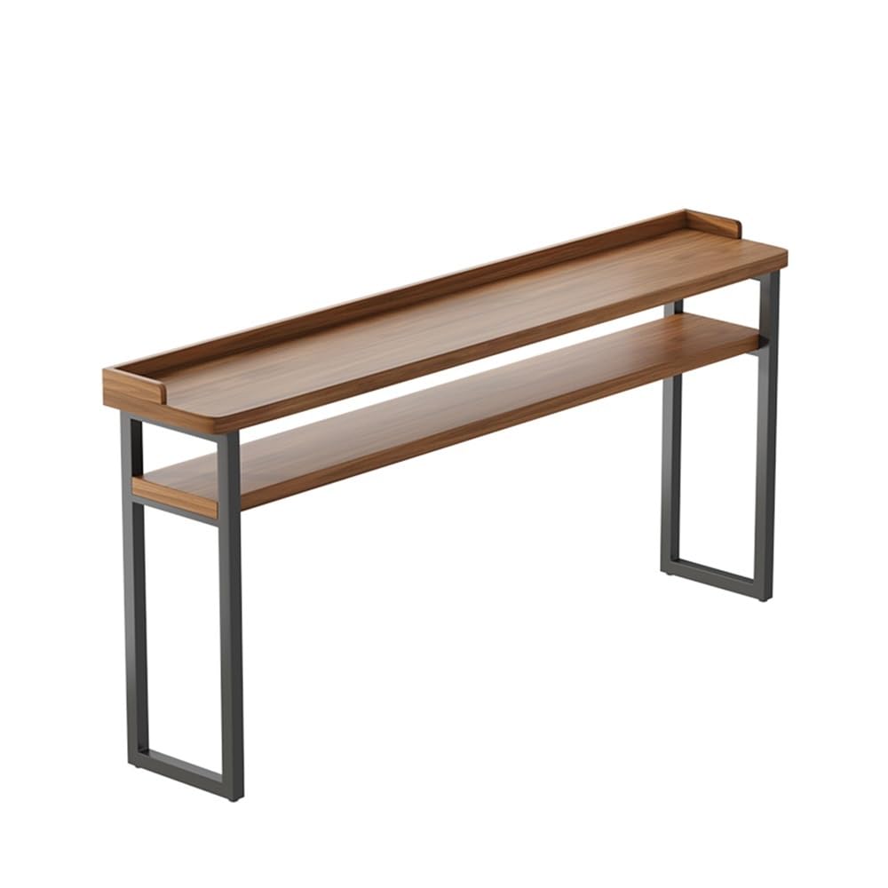Table de Bar Table de Bar rectangulaire à Double Couche avec cloison, idéale for la Cuisine, Salle Manger et Le Salon(160 * 40 * 105cm)