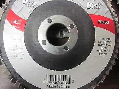 15pc ASSORTMENT 4" FLAP DISCS ANGLE GRINDER WHEELS 40 60 80 GRIT 5/8" ARBOR