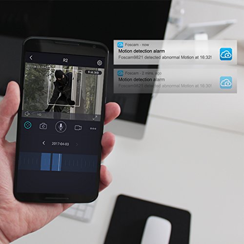 Foscam Home Security Camera, R2 Full Hd 1080P Wifi Ip Camera With Real-Time 1080P Video At 25Fps, Pan Tilt 8X Digital Zoom, Motion Detection & Alert, Optional Cloud Service Available, White #TOP3