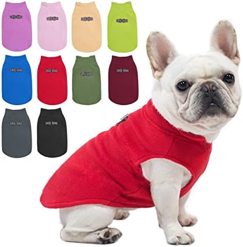 BEAUTYZOO Dog Fleece Vest Sweater Winter Jacket for Small and Medium Dogs with D-Ring Leash Cold Weather Coat Hoodie for XS S M Dogs Boy or Girls