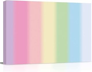 Canvas Wall Art for Living Room Bedroom Candy Rainbow Stripes Wall Paintings Framed Prints Pictures Home Decorations, Ready to Hang, 16"x20"