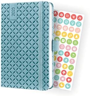 SIGEL J3100 Jolie Weekly diary 2023 - hardcover - 9,5 x 15 cm - 174 pages - blue