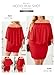 Sidefeel Womens Red Dresses Off Shoulder Ruffles Night Club Bodycon Mini Dress Medium