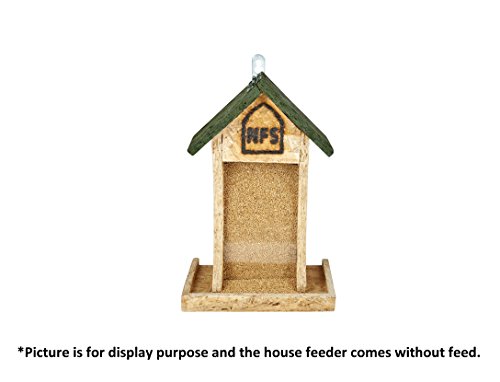 Image of wall mounted house feeder and bird feeder mix, 900g