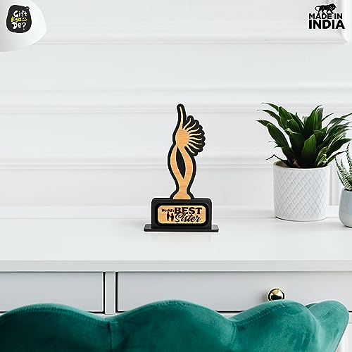 Image of GKD Gift for Sister Awards and Trophy Worlds Best Sister Beautiful Momento Rakhi Gift Black and Bamboo Design with Wooden Cutwork Rakshabandhan Gift for Sister Birthday (Size 10x6)