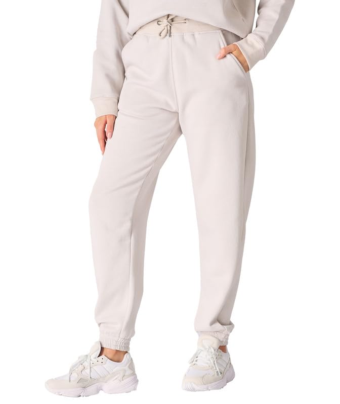 JMOJO Sweatpants Womens - Joggers for Women UK High Waisted Elastic Waist Adjuster - Ladies Joggers 4 Pocket Winter Soft Cozy Plain Fleece Jogging Bottoms For Women - Running Workout Casual Loungewear