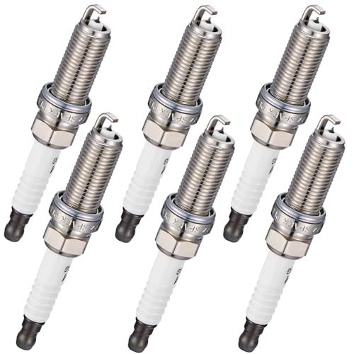 Image of BDFHYK 90174 Double Iridium Spark Plugs Compatible with INFINITI EX37 G37 M37 Q40 Q50 Q60 Q70 Q70L QX50 QX70,Compatible with Nissan 370Z 3.7L V6 Replacement for DF8H11B Set of 6