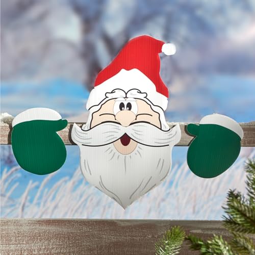 3 Pagen® Zaun Dekoration Weihnachten – Weihnachten Outdoor...