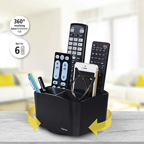 Hama 83839 | Remote Control Holder Agent, Black, 10.1 cm*15.0 cm*12.3 cm