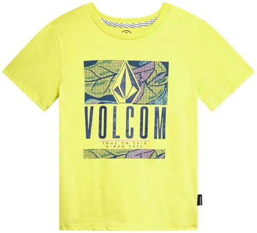 Image of Volcom Baby Boys Swim Set - 2 Piece Short Sleeve Swim Shirt Graphic Tees & Board Shorts - Infant Toddler Little Boys Swimsuit