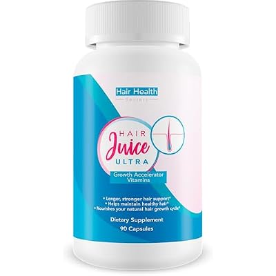 Hair Juice Ultra Growth Accelerator Vitamins - Longer Stronger Hair Support - Helps Maintain Healthy Hair - Nourishes Your Natural Hair Growth Cycle - Hair Juice Accelerator Ultra Growth Blend