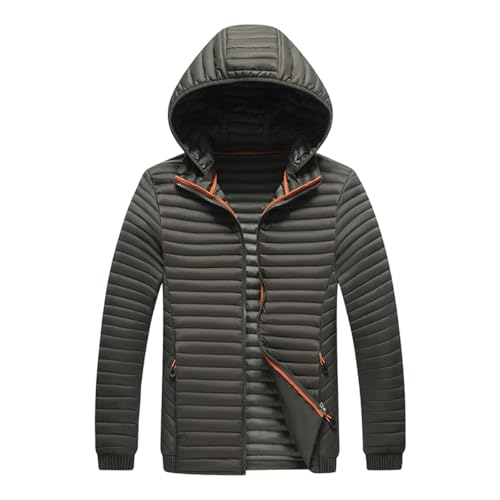 Abrigos acolchados con capucha hombre ropa para exteriores cálidos clásicos L