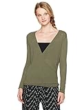 Überkreuzter Ausschnitt Roxy Damen in Like with You Sweater - Grün - Mittel