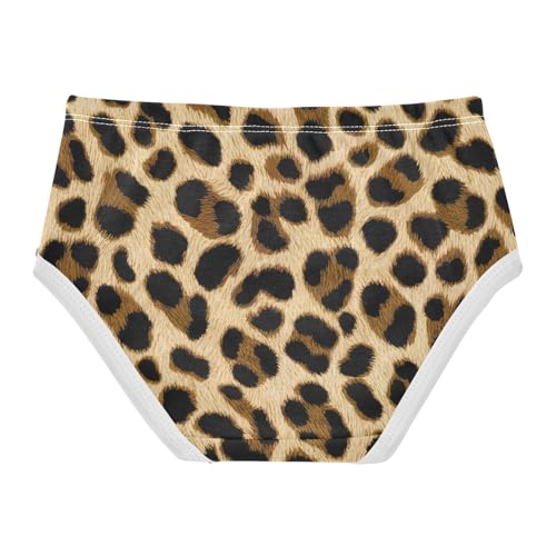 Girls Underwear Toddlers 2t Cotton Panties Little Girl Colorful Briefs Undies Kids Brown Leopard Print2
