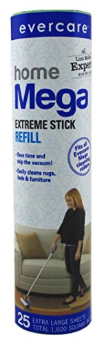 Evercare Mega Cleaning Roller Refill 25 Sheets 10Inches Wide (2 Pack)