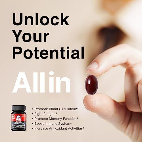 Cheongkwanjang [Korean Red Ginseng Extract Capsules Plus -All-In-1 Focus Pills For Men & Women, Natural Energy Supplements,Circulation, Immune Support, Brain Booster - 30 Capsules #TOP1