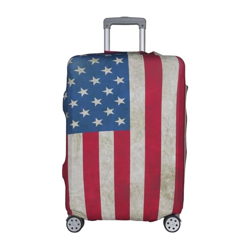 nbnhxnff Travel Luggage Cover Protector Stretchable,Washable&Anti-Scratch,Fits 18-32 Inch case (Flag, L(26-28 inch))