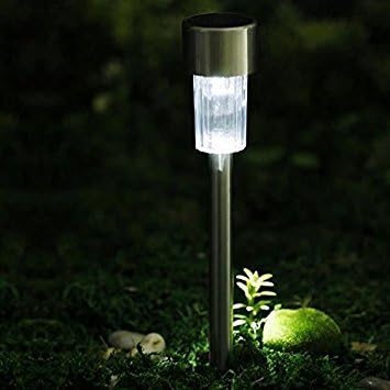 Solar Pathway Lights [12 Pack], Koolife [Stainless Steel] Led Path Landscape Lights for Outdoor Garden Décor Lighting- Easy Installation- Weather and Water Resistant