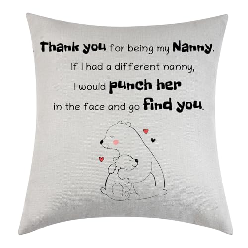 Didsbfsd Federa per cuscino per bambinaia, regalo per nonna, da nipote, compleanni, Natale, Ringraziamento