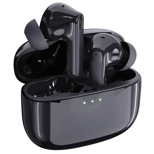 Image of Soundwave A1 Plus (2025 Edition) Active Noise Cancelling Earbuds, 6 Mics, 48H Total Playtime, 15 Mins = 6 Hours Playtime - Black