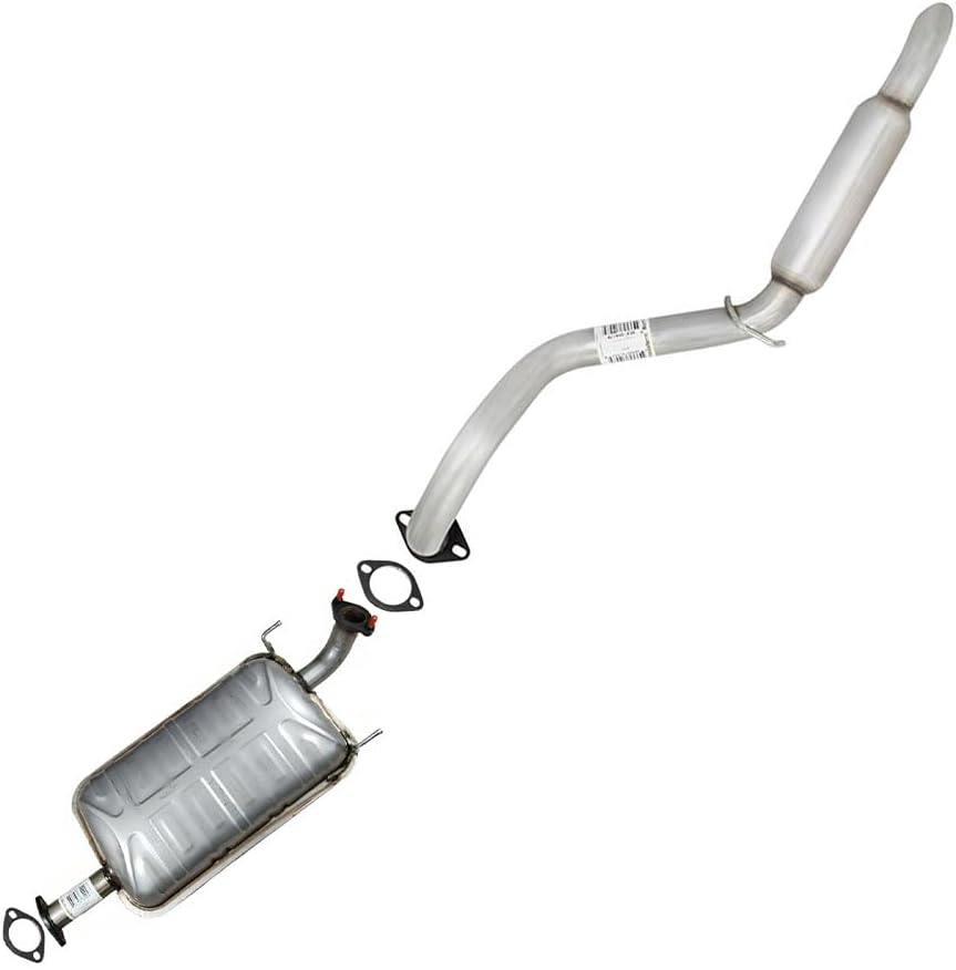 Exhaust Muffler Compatible for 2007-2009 Kia Sorento 3.8L | Stainless Steel | Northeastern Exhaust | Free Gaskets Included | Automotive Replacement Part | Direct-Fit