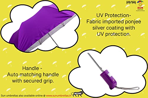 Image of Sun A-Series 2 Fold UV Protective Umbrella (Purple)