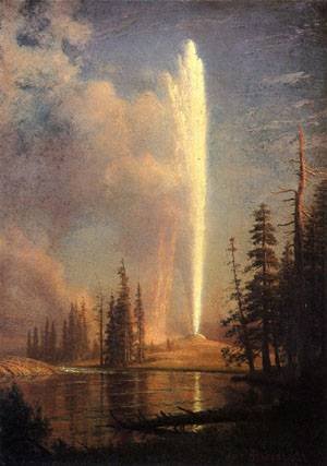 Peinture à l'huile Old Faithful pour créer une ambiance nature et évasion dans votre bureau