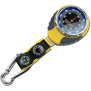 BAWAQAF Hoogtemeter, Barometer, Kompas, Thermometer, 4-in-1 Draagbare Multifunctionele Alpinisme Barometer, Geschikt voor Wandelen, Klimmen, Buitensporten