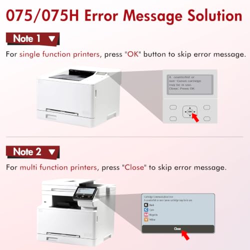 Image of 075 Toner Cartridge Set 075H for Canon 075 MF663Cdw MF665Cdw LBP646Cdw | Compatible for Canon Color ImageCLASS MF663Cdw MF665Cdw LBP646Cdw MF662CDW MF660c LBP647Cdw LBP640c Printer Ink High Capacity