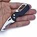 JPCRMOV Mini Coltello Pieghevole Affilato con Paratrooper Hook, Coltellino Tascabile Lama Seghettata con Gancio, Coltello Portachiavi Attrezzo Multifunzione da Paracadutista per Corda da Taglio (Nero)