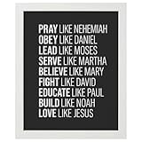 AMERICAN LUXURY GIFTS Spiritual Role Models - Christian Wall Art Print, Inspirational Bible Verse Decor for Home, Office, Church, Bedroom, Living Room, and Workspace (Unframed, 8 x 10 inches)