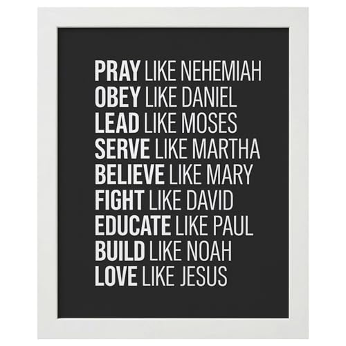 AMERICAN LUXURY GIFTS Spiritual Role Models - Christian Wall Art Print, Inspirational Bible Verse Decor for Home, Office, Church, Bedroom, Living Room, and Workspace (Unframed, 8 x 10 inches)