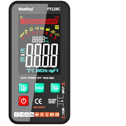 Multimètre numérique intelligent MASTFUYI FY129C TRMS 5999 comptes avec mesure automatique de tension