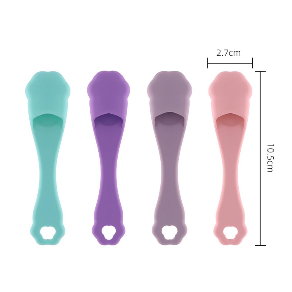 KATPOSIN Silicone Dog Toothbrushes, Set of 4,Dog Toothbrush Finger Toothbrush?Dog Chin Cleaning Tool?Easy to Clean Teeth, Suitable for Dogs, Cats and Pets to use