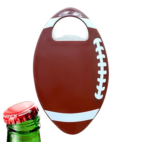 Abrebotellas de cerveza de fútbol | Abridor de botellas de fútbol humorístico | Juego de posavasos resistente al calor con abridor de cerveza único con temática deportiva para fanáticos y fiestas en