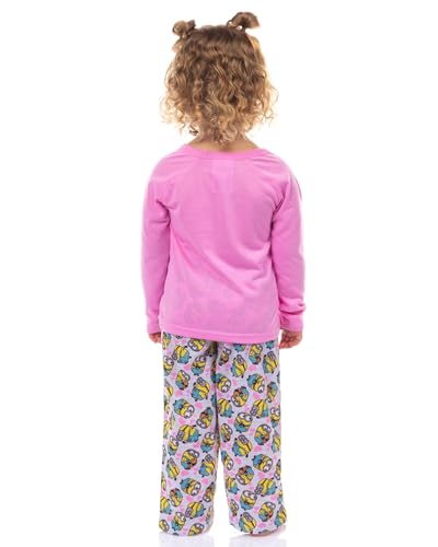 Despicable Me Girls' Minions Bello Hearts Sleep Lounge Pajama Shirt and Pants Set2