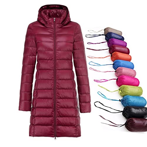 Parka d'hiver à capuche rose rouge un cocon de douceur XXL
