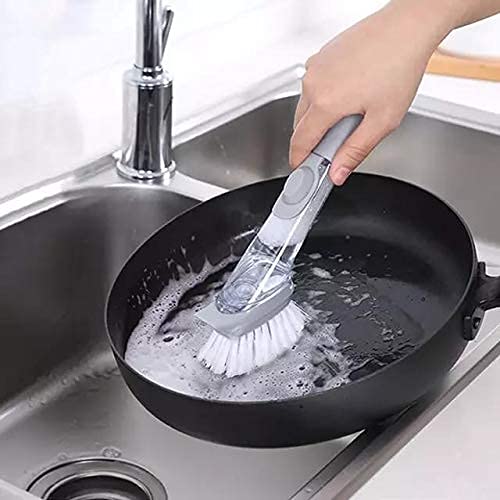 B MARK™ Automatic Kitchen Cleaning Brush Liquid Tank Scrubber Long Handle Pot Brush Dishwashing Brush Refill Liquid Soap Dispenser Sink Brush Cleaning Brush, Changeable Brush Head Cleaner (B098QSVZV8) Amazon Price History, Amazon Price Tracker