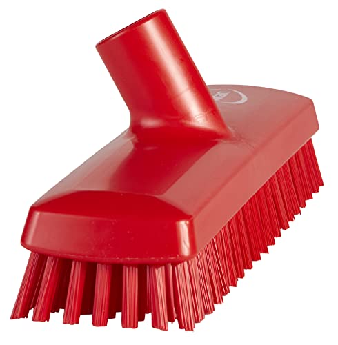 Image of Vikan 70414 Stiff Bristle Deck Scrub, 10-3 /4 inch Polyester, Red