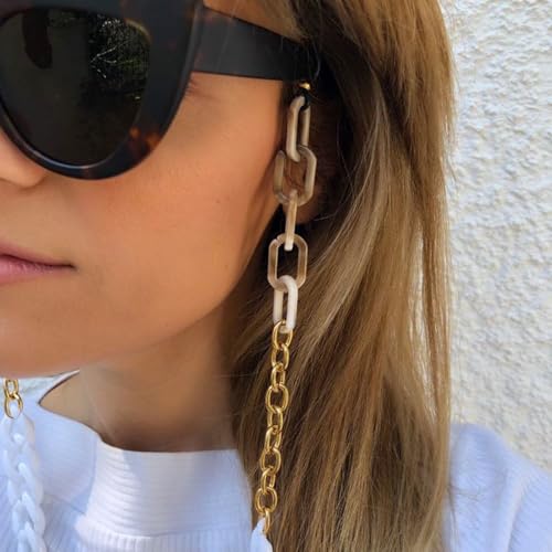 Image of Acrylic Glasses Chain Holder for Women Sunglasses Lanyard Necklace Decorative Chain Eyewear Retainer Eyeglass Strap