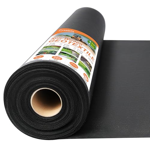 Fysatrix 6oz 3FTx50FT Non Woven Geotextile Fabric for French Drains Landscaping Underlayment Weed Control Construction Erosion Control