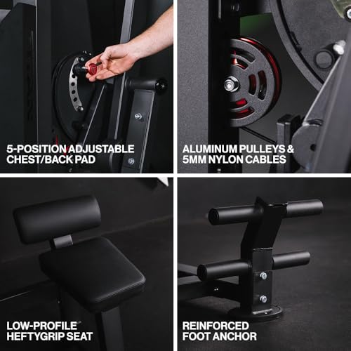 Image of Titan Fitness Selectorized Abdominal & Lower Back Machine, 200 LB Weight Stack, Adjustable 2-in-1 Ab and Back Workout Equipment, Home Gym Exercise Machines
