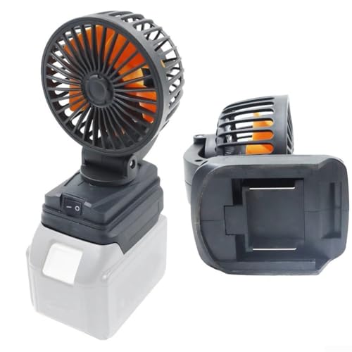 Ventilador portátil 18V para camping y taller con cargador USB doble 8