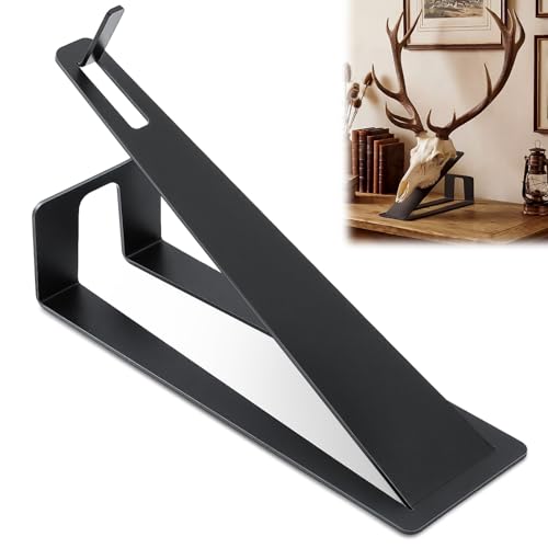Otoolling Deer Skull Mount European Skull Hanger Stand Heavy Duty Table Top Hanger Euro Mount Taxidermy Deer Head Hooker for Desk Shelf Display for Pronghorn and Other Smaller Animals Head