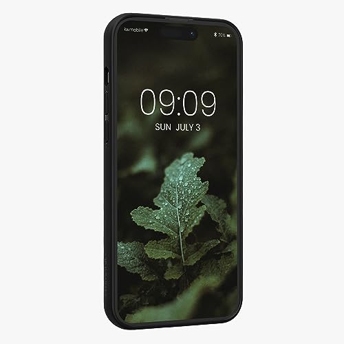 Kwmobile 62010.18 Real Wood Case Compatible With Iphone 15 Pro Max Case - Hard Wooden Cover W/Tpu Bumper thumb #1