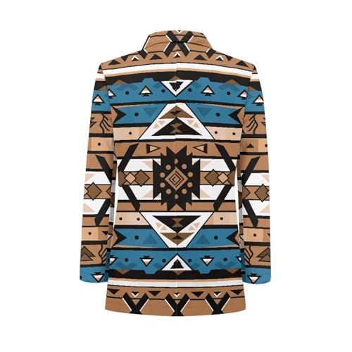 Men's Aztec Blazer Casual Sports Jacket Formal Coat Jacket Casual Wear Mexican Ethnic Tribe Aztec Pattern4